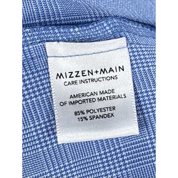 Mizzen & Main Leward Collection Long Sleeve Trim Fit Button Up Sz M Blue - Picture 4 of 5